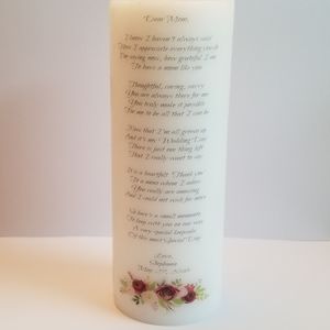 Wedding Memorial Candle Unity Candle Personalized